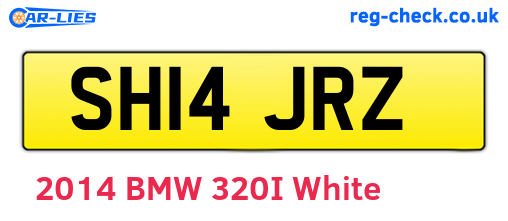 SH14JRZ are the vehicle registration plates.