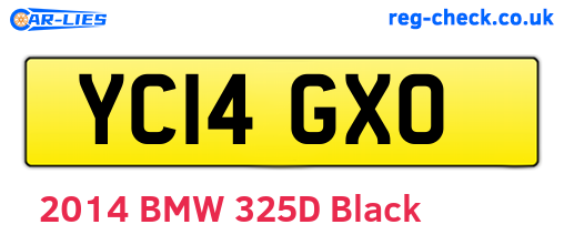 YC14GXO are the vehicle registration plates.