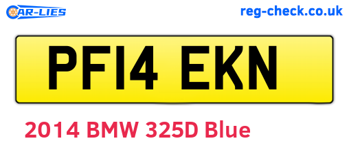 PF14EKN are the vehicle registration plates.