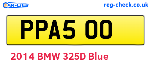PPA500 are the vehicle registration plates.