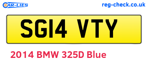SG14VTY are the vehicle registration plates.