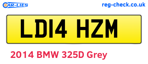 LD14HZM are the vehicle registration plates.