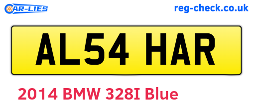AL54HAR are the vehicle registration plates.