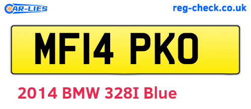 MF14PKO are the vehicle registration plates.