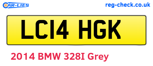 LC14HGK are the vehicle registration plates.