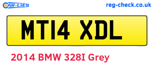 MT14XDL are the vehicle registration plates.