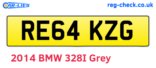 RE64KZG are the vehicle registration plates.