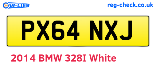 PX64NXJ are the vehicle registration plates.