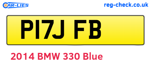 P17JFB are the vehicle registration plates.