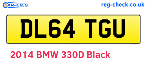 DL64TGU are the vehicle registration plates.