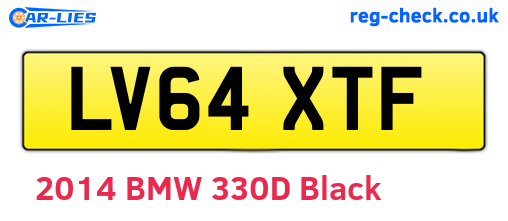 LV64XTF are the vehicle registration plates.