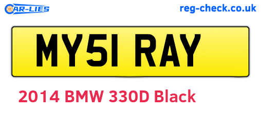 MY51RAY are the vehicle registration plates.