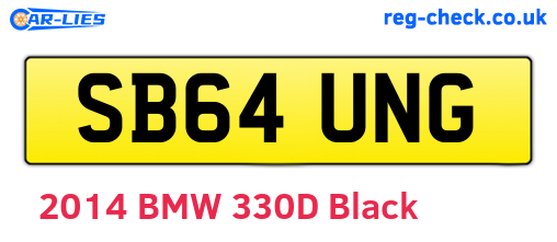 SB64UNG are the vehicle registration plates.