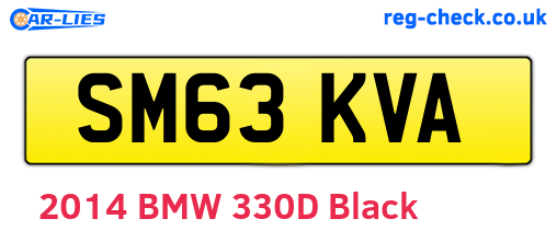 SM63KVA are the vehicle registration plates.