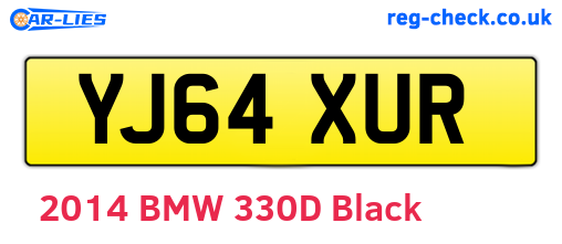 YJ64XUR are the vehicle registration plates.