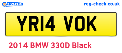 YR14VOK are the vehicle registration plates.