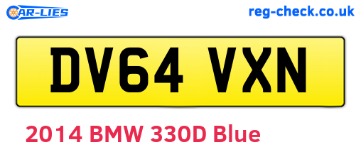 DV64VXN are the vehicle registration plates.