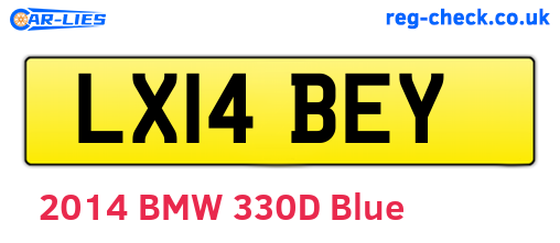 LX14BEY are the vehicle registration plates.