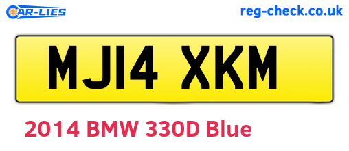 MJ14XKM are the vehicle registration plates.