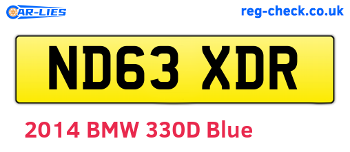 ND63XDR are the vehicle registration plates.