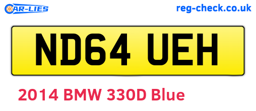 ND64UEH are the vehicle registration plates.