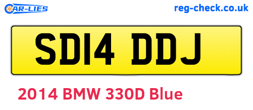 SD14DDJ are the vehicle registration plates.