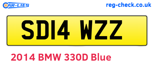 SD14WZZ are the vehicle registration plates.