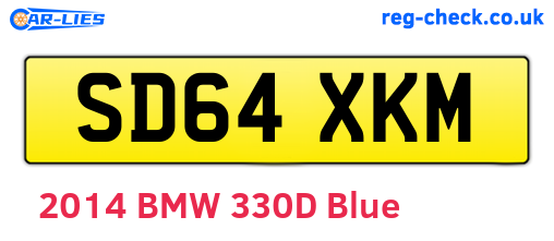 SD64XKM are the vehicle registration plates.