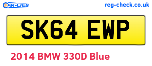 SK64EWP are the vehicle registration plates.