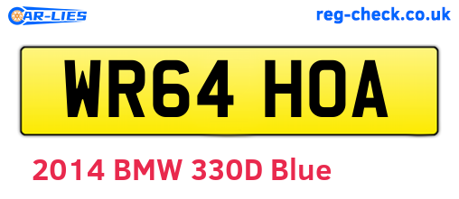 WR64HOA are the vehicle registration plates.