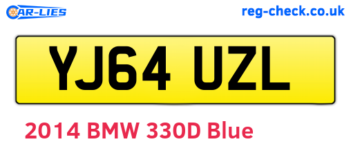 YJ64UZL are the vehicle registration plates.
