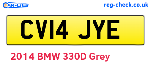 CV14JYE are the vehicle registration plates.