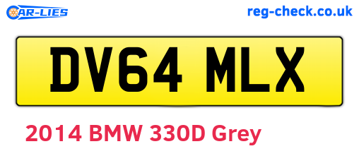 DV64MLX are the vehicle registration plates.