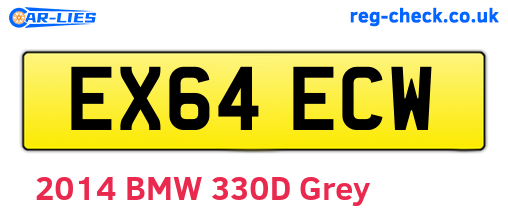 EX64ECW are the vehicle registration plates.