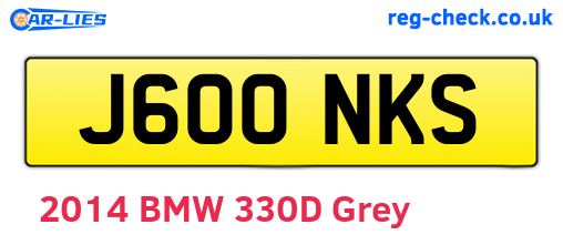 J600NKS are the vehicle registration plates.