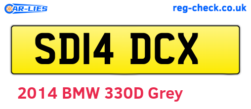 SD14DCX are the vehicle registration plates.