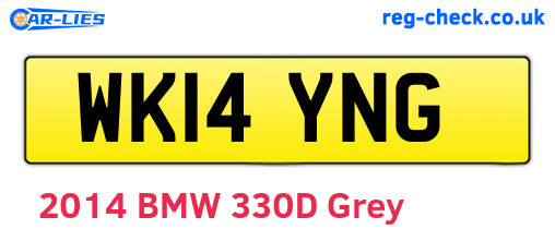 WK14YNG are the vehicle registration plates.