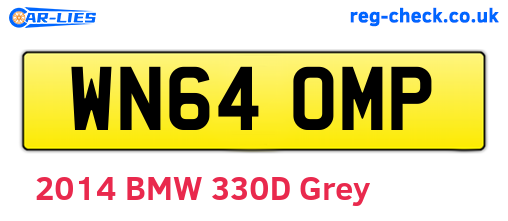 WN64OMP are the vehicle registration plates.
