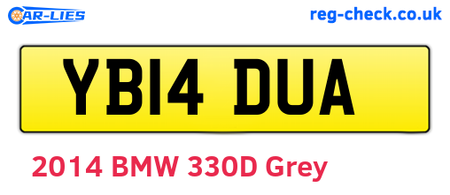 YB14DUA are the vehicle registration plates.