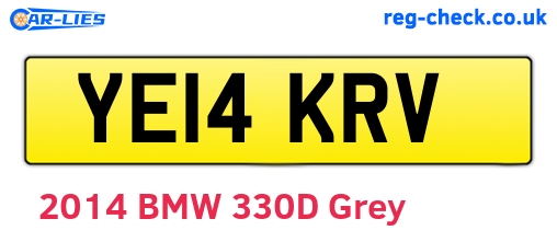YE14KRV are the vehicle registration plates.