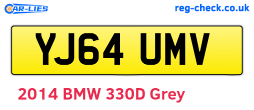 YJ64UMV are the vehicle registration plates.