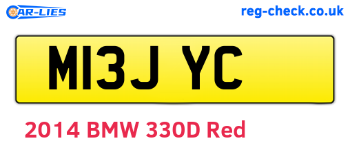 M13JYC are the vehicle registration plates.