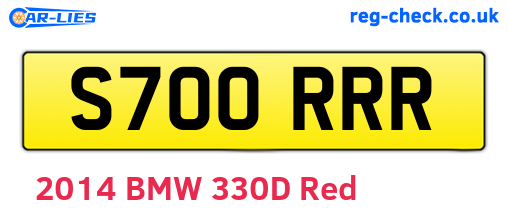 S700RRR are the vehicle registration plates.
