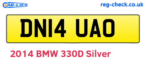 DN14UAO are the vehicle registration plates.