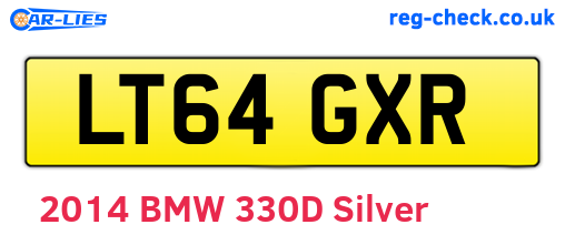 LT64GXR are the vehicle registration plates.