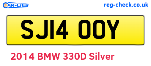 SJ14OOY are the vehicle registration plates.