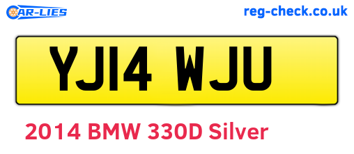 YJ14WJU are the vehicle registration plates.