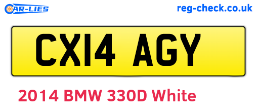 CX14AGY are the vehicle registration plates.