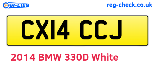 CX14CCJ are the vehicle registration plates.