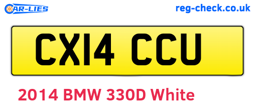 CX14CCU are the vehicle registration plates.